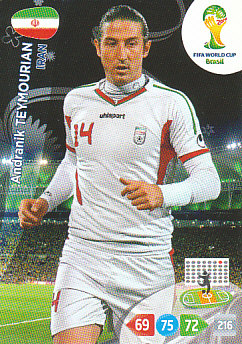 Andranik Teymourian Iran Panini 2014 World Cup #204